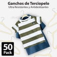 thumbnail image 4 of MAGMALIFE 50 Ganchos de Terciopelo para Ropa Infantil, Antideslizantes y Ultra Delgados, Gancho Metálico Giratorio 360°, Ahorra Espacio, Ideal para Niños y Bebés, 35 cm, Color Crema, Resistentes, 4 of 8