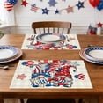 thumbnail image 4 of SLYNSHome 4th of July Napperons Patriotiques Gnome Rouge Blanc Bleu Napperon Cuisine Salle à Manger Fête de l'Indépendance Résistant à la Chaleur Napperons de Table pour Décoration de Table des Fêtes, 4 of 6