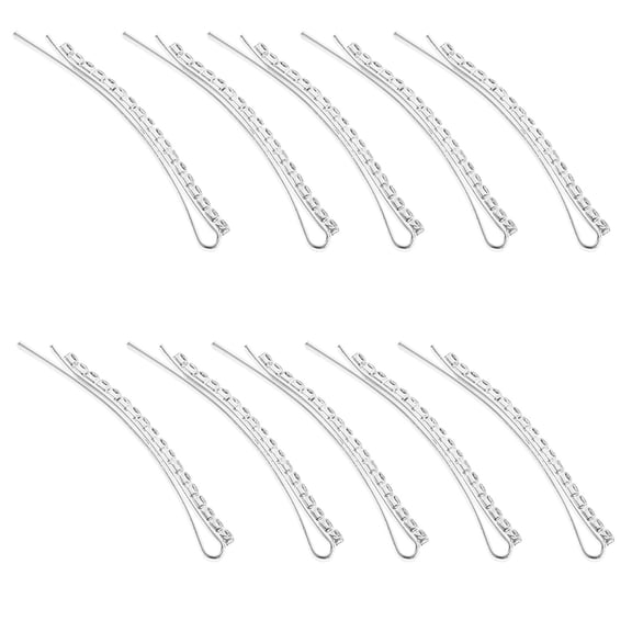 HAMPPLIES 20-Pack Rhinestone Hair Clips Sparkling Single Row Crystal Bobby Pins Elegant Hair Accessories