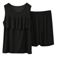 thumbnail image 3 of Bigetiay Women's Crewneck Pullover and Shorts Two Piece Set, Size XL, 3 of 3