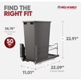 thumbnail image 4 of Rev-A-Shelf 50 Quart Pullout Waste Container Trash Can w/ Soft-Close Slides, 4 of 8