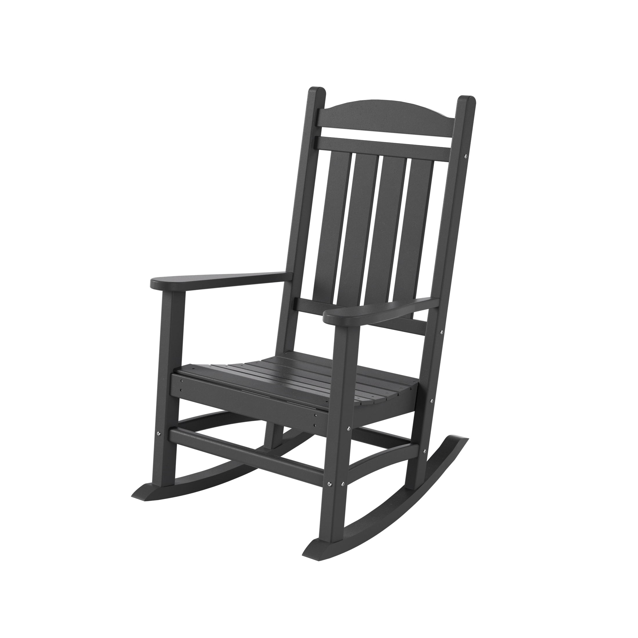 Psilvam Patio Rocking Chairs Set of 2, Poly Lumber Porch Rocker with High  Back, 350Lbs Support Rocking Chairs for Both Outdoor and Indoor, Poly  Rocker