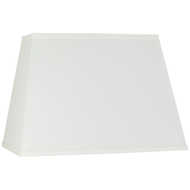 Springcrest Ivory Linen Large Rectangular Lamp Shade 14 Wide X 6 Deep At Top And 18 12 Bottom Height Spider Replacement Com Rectangular Lamp Shade, Rectangular Lamp Shades For Floor Lamps