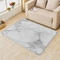 thumbnail image 1 of White Gray Marble Rug, Abstract Marble Area Rug 4x5, Modern Marble Decor Rugs for Bedroom, Rugs Low Pile Washable Stain Resistant Easy Clean for Dining Room, Living Room Soft Carpet Decor ZX&-204, 1 of 7