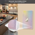 thumbnail image 5 of Yayeee Blank Wall Plate Cover 1-Gang 4.5"x2.7" Home Unused Decorative Outlet, Pink Wavy Striped, 5 of 7