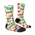 thumbnail image 4 of Yiaed Colorful Butterflies Print Great elasticity Crew Socks Sports socks for Men and Women, 4 of 5