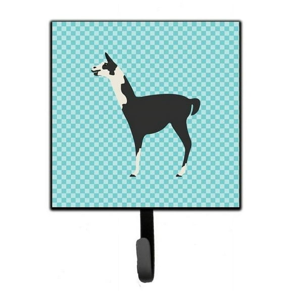 Llama Q Ara Blue Check Leash or Key Holder