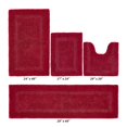 thumbnail image 2 of Better Trends Luxury Bathroom Rugs 4 Piece Set 100% Cotton Soft Bath Rug Water Absorbent, Reversible, Machine Washable for Bathroom Decor Toilet Base Contour, Runner Mat Red Lux Collection, 2 of 4
