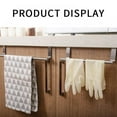 thumbnail image 4 of Stainless Steel Over Cabinets Door Towel Rack, 14" Bar Holders fit for 0.8" Width Cabinet Cupboard Doors to Hold Hand and Dish Towels 2 Pack, 4 of 9