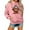 Rose Gold, variant on Womens Hoodies Highland Cattle Print Long Sleeve Hooded Sweatshirts Cute Long Sleeve Loose Pullover Tops Winter Y2k Clothes