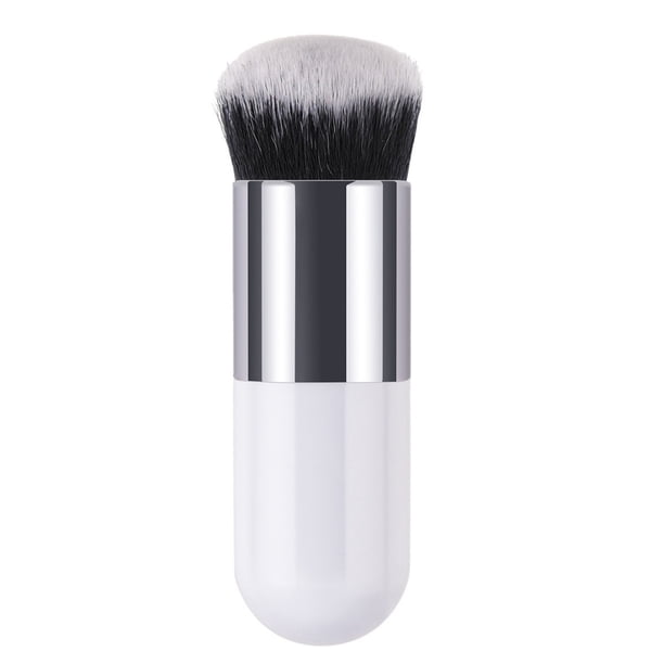 Brocha pequeña y gruesa para base de maquillaje, brocha para polvos, brocha con mango de plástico, herramienta de maquillaje