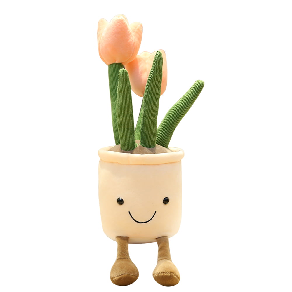 9.8 Inches JJrtq Succulent Simulation Potted Plush Toy Doll Office Decoration, Sofa Blue Soft Pillow Plant Plush Cute Doll Interior Decoration Used for Bedroom 