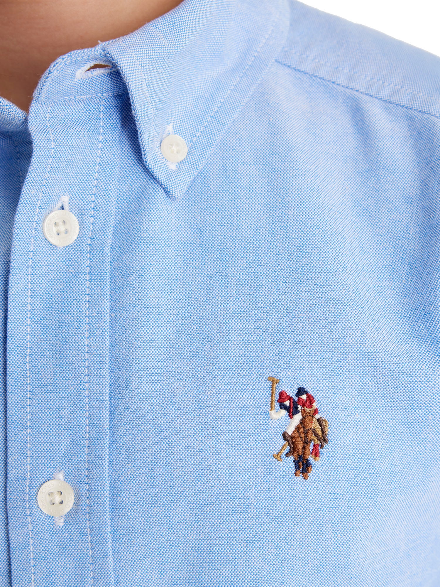 U.S. Polo Assn. Boys Long Sleeve Button Down Oxford Shirt, Sizes 4-18