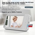 thumbnail image 5 of Wireless Video Doorbell with 4.5" IPS Display Screen, 720P HD 120° Wide Angle Door Bell Camera with Night Vision, 2-Way Intercom 1000mAh Battery Local Storage No WiFi No App for Home Security, 5 of 8
