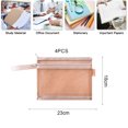 thumbnail image 2 of Desiderio Sac à Fermeture Éclair en Maille avec Poignée, Ensemble de Cartes de Visite Transparent, Adapté pour Documents A5, etc., 2 of 5