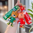 thumbnail image 5 of 2026 Soccer Fan Mascot Rubber Keychain Set, Cute Multi-Color Cartoon Key Rings for Keys, Backpacks & Bags, Soft Durable Souvenir Gift for Sports Fans, 5 of 9