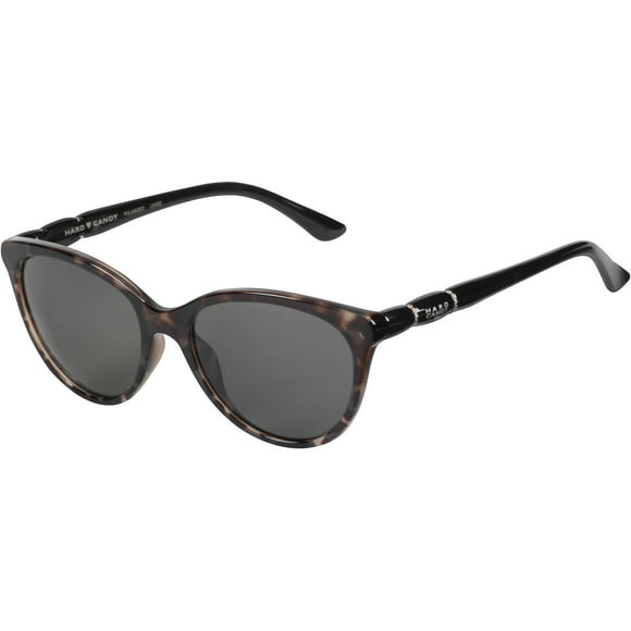 Hard Candy Womens Rx'able Sunglasses, Hs13, Black Tortoise Patterned, 55-18-142, with Case