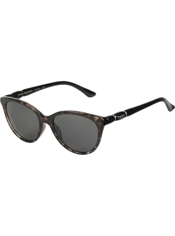 Hard Candy Womens Rx'able Sunglasses, Hs13, Black Tortoise Patterned, 55-18-142, with Case