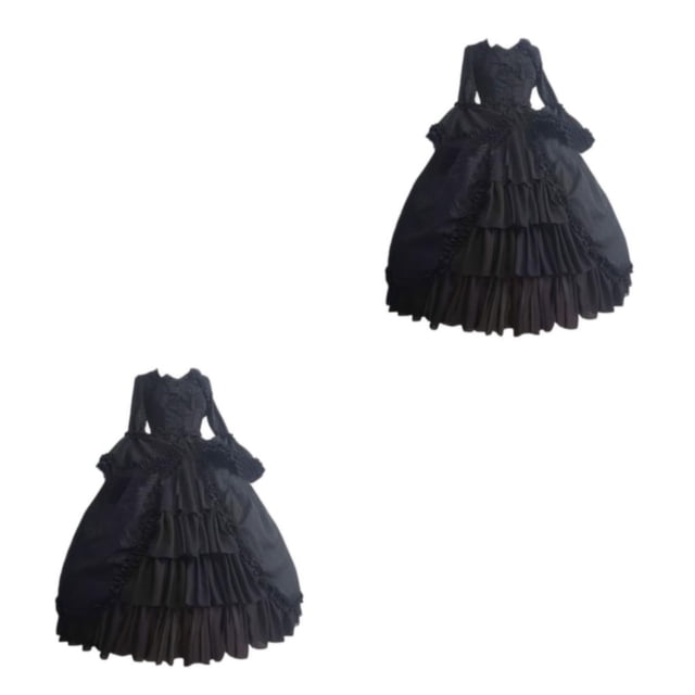 Minnieouse Vestido gótico medieval - Para cosplay y eventos de Halloween Traje de cosplay de fibra de alta Vestido medieval Vestido Lolita Type15 NO15