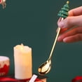 thumbnail image 3 of Juego De Cubiertos De Navidad Árbol de Navidad Tenedor Cuchara Set Postre de dibujos animados Vajilla Caja de regalo (Estilo C), 3 of 6