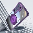 thumbnail image 7 of Designed for Samsung Galaxy S23 Crystal Clear Back Case, Luxury Case with Lens Protector Drop Protective Magnetic Rotating Ring Kickstand Shockproof Thin Fit Phone Case Cover, Darkpurple, 7 of 7