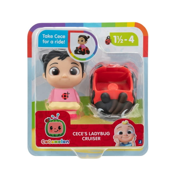 CoComelon Cece’s Ladybug Cruiser - Features Cece and a Vehicle Accessory - Fun, Engaging Toy for Toddlers