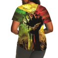 thumbnail image 3 of Womens Tops under $5 Short Sleeve Independence Day Printing Casual Loose Plus Size Tee Round Neck Tunic Blouse Multicolor M, 3 of 5