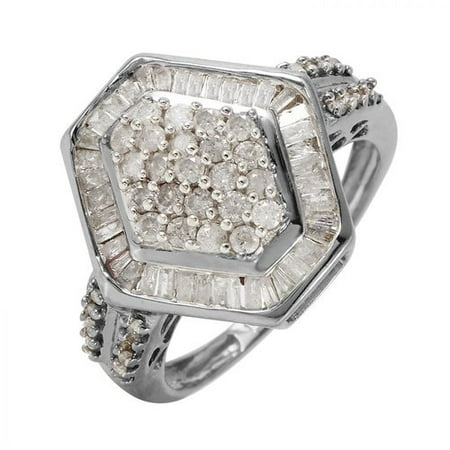 Ladies 1.5 Carat Diamond 14K White Gold Ring