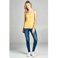 thumbnail image 6 of Emmalise Women's Basic Short Camisole Adjustable Strap Layering Cami Tank Top (3Pk Blush, Yk Yellow, Aqua Blue, Large), 6 of 9