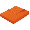 thumbnail image 2 of 600 Thread Count Egyptian Cotton Flat Sheet – 1 Piece, Stripe Orange King Size (102" x 108"), 2 of 5