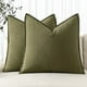 thumbnail image 1 of wonima02 MIULEE Decorative Linen Pillow Covers 20x20 Inch Green Boho Farmhouse Neutral Couch Throw Pillows for Bed Pack of 2 Accent Outdoor Pillowcase Modern Sofa Cushion Livingroom Home Decor, 1 of 1