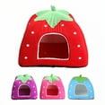 thumbnail image 3 of AUQ Dog Beds & Furniture,Strawberry Small Cat Bed,Cat Couch,Blue,12.20*12.20*12.20in, 3 of 4