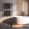 thumbnail image 4 of Towel Warmer Rack with 24hr Timer, Matte Black Heated Towel Rack for Bathroom, Plug-in/Hardwired, Wall Mounted 10-Bar Electric Towel Warmer with Temperature Control, 4 of 5