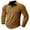 Yellow, variant on qolati Men's Casual Henley Shirts Classic Long Sleeve Basic Button T-Shirt Lightweight Athletic Cotton Golf Tops