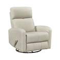 thumbnail image 3 of OakvillePark Bramblecrest Leather Match Swivel Glider Reclining Chair, Beige, 3 of 14