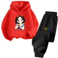 thumbnail image 3 of Nuevo conjunto de sudadera con capucha de Blancanieves y los siete enanitos para niñas de 3 a 14 años, sudadera informal de calle kawaii para niños, traje de camión de Frozen para niños, 3 of 5