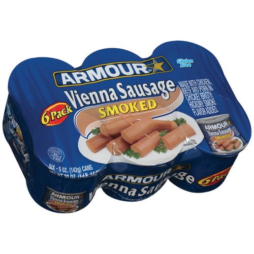Armour Vienna Sausage, Smoked, 5oz, 6 Count Can