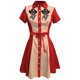 thumbnail image 3 of Vestidos de Verano Para Mujer, Vestido Camisero Con Estampado de Flores Occidentales, Vestidos Midi Informales de Estilo Retro Con Botones Para Mujer, 3 of 3
