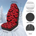 thumbnail image 7 of Uorisanigo Car Seat Covers Front Set 2 Packs, 2 Pcs Plush Fluffy Red Black Bat Seat Protectors, Universal Fit Interior Covers for Cars, Trucks, SUVs, Vans, Auto Accessories, 7 of 7