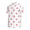 thumbnail image 4 of Wukai Hand Drawn Strawberry Men’s Polo Shirts,Quick-Dry Athletic Shirt,Classic Fit Shirts-Medium, 4 of 8