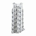 thumbnail image 5 of Sakmal Vintage Night dress for Women Sleep Tanks Plus Size Night dress Short Sleeve Blue Sleep Tanks, 5 of 5