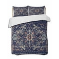 thumbnail image 2 of Navy Blue Boho Twin XL Size Down Alternative Comforter, Lightweight Comforter Quilt Bedding Set with Pillow Shams Abstract Art Ethnic Vintage Geometric All Seasons Bed Comforter Duvet Insert 68"x98", 2 of 7