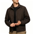 thumbnail image 4 of Mens Waterproof Jacket Lightweight Zip Up Hoodless Outwear Jacket Spring Fall Fashion Casual Daily Pocket Coat Business Commute Windbreaker with Pockets, 4 of 5