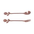 thumbnail image 2 of Juego De Tenedor De Cuchara, Cuchara De Postre Estilo Elegante Para Cocina Para Boda Para El Hogar ANGGREK Oro rosa, 2 of 8