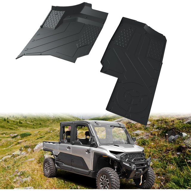 A & UTV PRO TPE Front Floor Mats for Polaris Ranger XD 1500 / Crew 2024 2025, Front Row Floor Liners All Weather Protection Slush Mats for Polaris Ranger 1500 XD All Models 2024 2025 Accessories