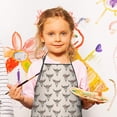 thumbnail image 2 of Beige Buffalo Skull Flower Pattern Kids Aprons for Girls and Boys,Adjustable Neck Strap Toddler Aprons for Kids Cooking Baking, 2 of 6