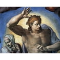 thumbnail image 2 of Michelangelo 14x12 Black Ornate Wood Framed with Double Matting Museum Art Print Titled - Christ-3, 2 of 4
