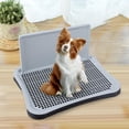 thumbnail image 6 of Dog Toilet Anti Splashing Removable Lattice Puppy Potty Tray with Urinary Column Pet Training Toilet Tray for Small and Medium Dogs Kitten Black, 6 of 9
