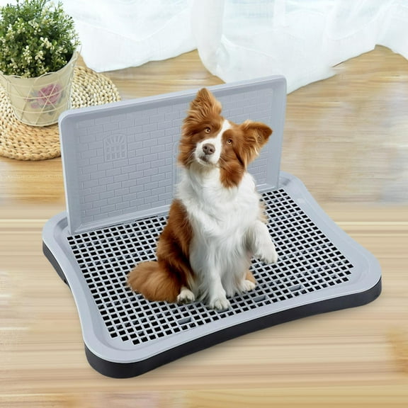 Dog Toilet Potty Trainer, Puppy Toilet Keep Paws and Floors Clean, Puppy Potty Tray, Lattice Pet Training Toilet Tray for Hamster Puppy Rabbit Black