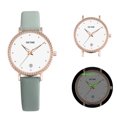 thumbnail image 3 of Mirar Moda simple mujer reloj de cuarzo calendario de estudiante caja de la aleación PU banda de cuero reloj de pulsera 1 1, 3 of 5